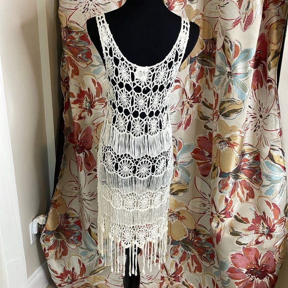 Beige Croquet Tank Dress by NETWORK RAFALE, size S/M - Picture 3 of 6